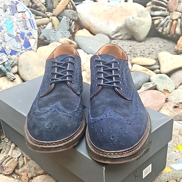 Nordstrom Men\'s Shop blue suede oxford derby shoe main image 5